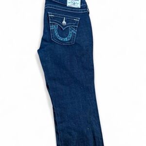 True Religion Dark Blue Straight Leg Jeans